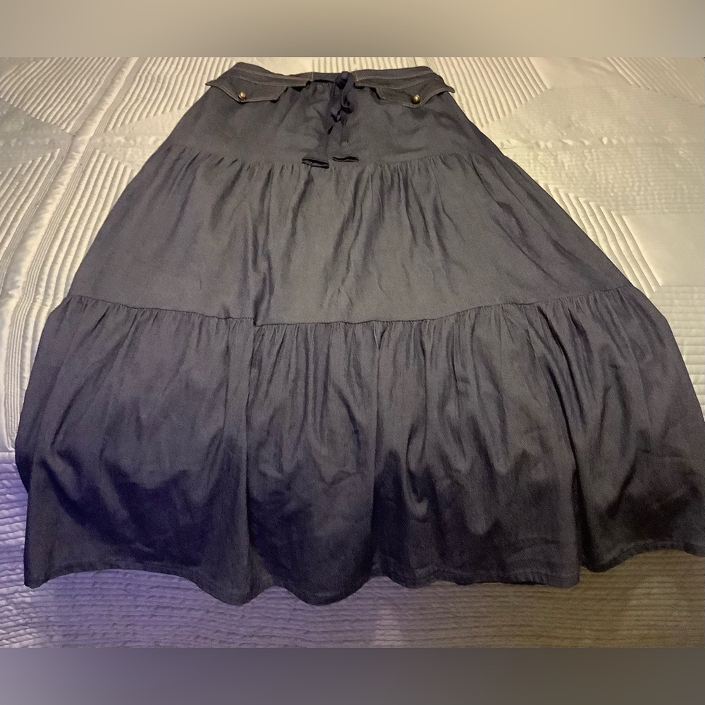 Renata Gasparian Jean Maxi Skirt